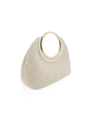 MONROE RAFFIA HANDLE BAG - CREAM RAFFIA-BONE