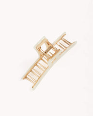 RESIN METAL CLAW CLIP - PEARL