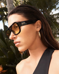 THE SUKI - DARK HAVANA TORT-YELLOW