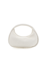 MAISIE WOVEN HANDLE BAG - BONE