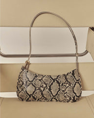 ROSABELLE SHOULDER BAG - CREAM SNAKE