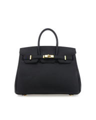 HAMPTON HANDLE BAG - BLACK PEBBLE