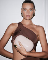 SELENA CLUTCH BAG - NUDE PATENT