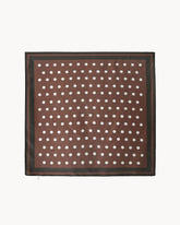 CASSIE SILK SCARF - CHOCOLATE POLKA DOT