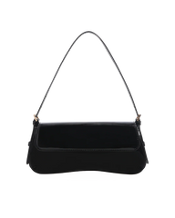 SABELLA SHOULDER BAG - BLACK PATENT-GOLD