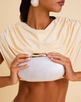AMINA CLUTCH BAG - IVORY