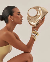 MONROE HANDLE BAG - GOLD METALLIC