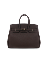 HAMPTON HANDLE BAG - CHOCOLATE PEBBLE