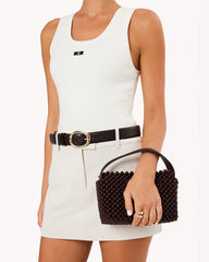 JEANIE HANDLE BAG - CHOCOLATE