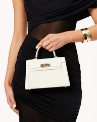 HARIETTE RAFFIA HANDLE BAG - CREAM RAFFIA-BONE