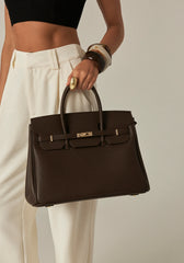 HAMPTON LARGE BAG - CHOCOLATE PEBBLE
