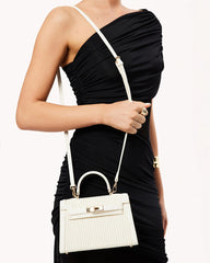 HARIETTE RAFFIA HANDLE BAG - CREAM RAFFIA-BONE