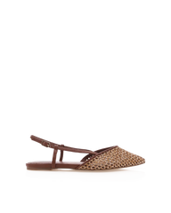ALISON - DARK TAN-NATURAL RAFFIA