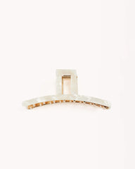 RESIN METAL CLAW CLIP - PEARL
