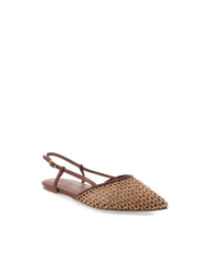ALISON - DARK TAN-NATURAL RAFFIA