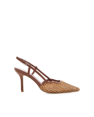 KAMERON - DARK TAN-NATURAL RAFFIA