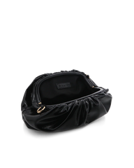 KYLA CLUTCH BAG - BLACK CRINKLE PATENT