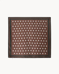 CASSIE SILK SCARF - CHOCOLATE POLKA DOT