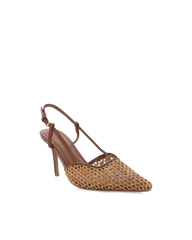 KAMERON - DARK TAN-NATURAL RAFFIA