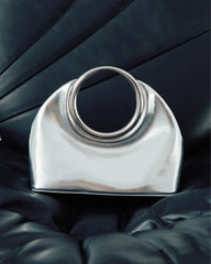 MONROE HANDLE BAG - SILVER METALLIC